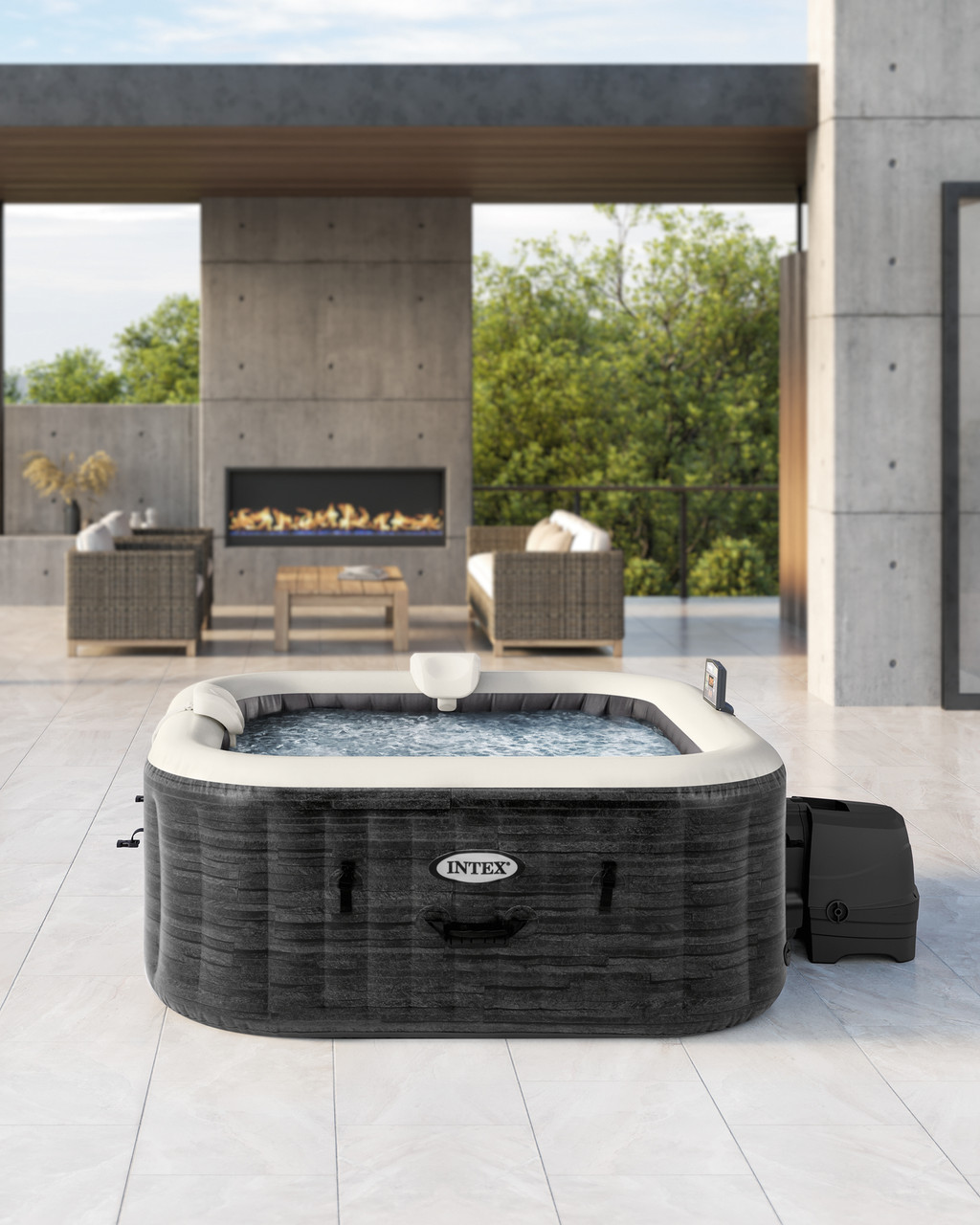 Intex Greystone spa jacuzzi 6 personen