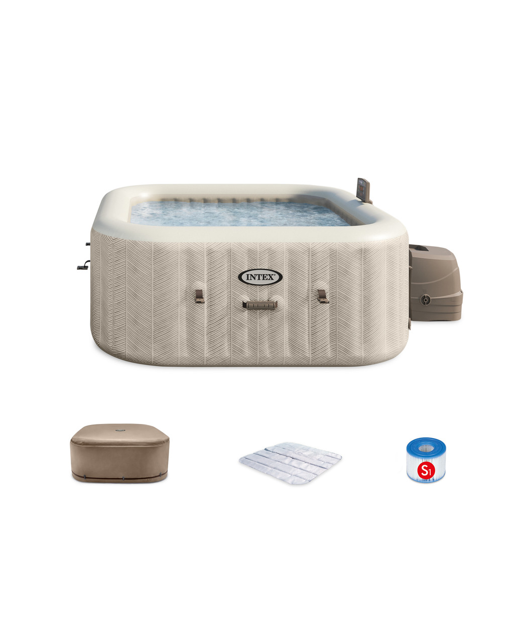 Intex opblaasbare spa / 4-persoons Chevron Deluxe