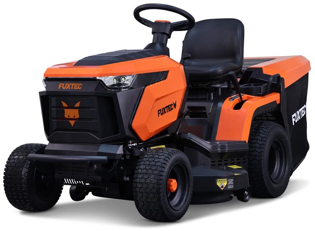 FUXTEC FX-RMT84M zitmaaier met een maaibreedte van 83 cm, 6-traps maaihoogteverstelling, grasvangvoorziening v