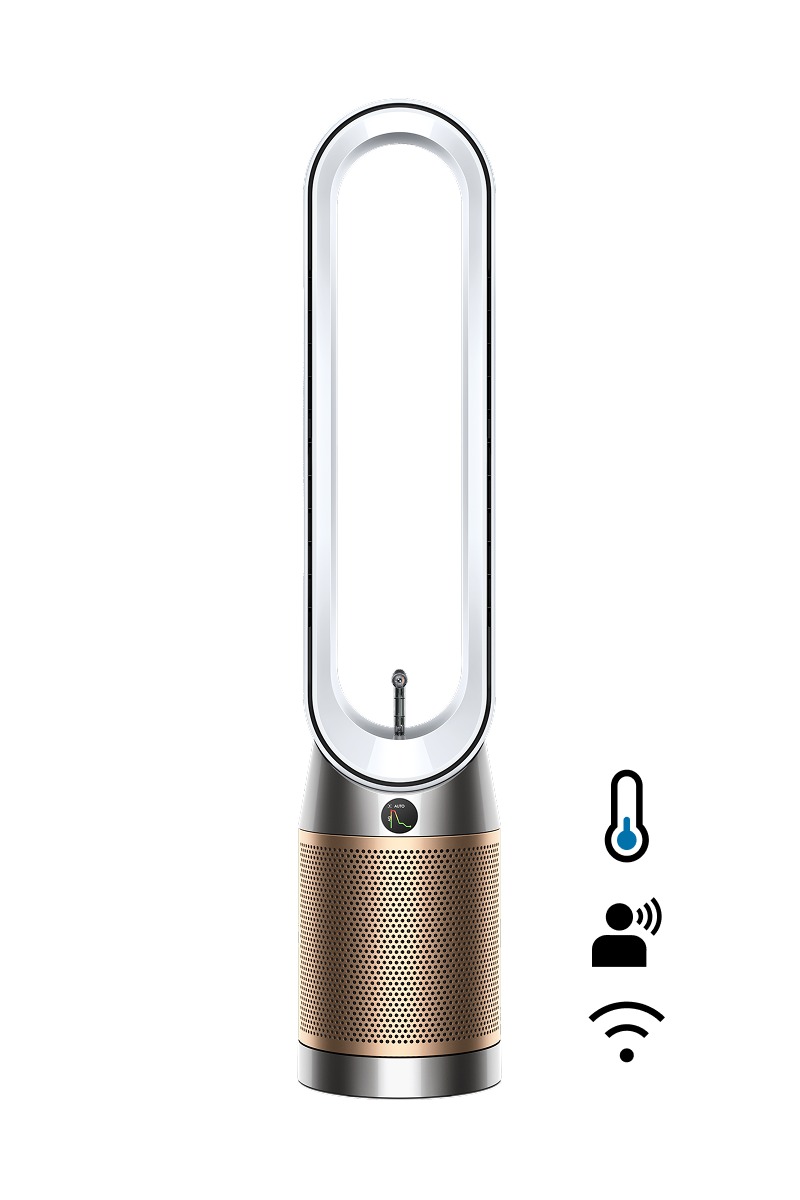 Dyson Find+Follow Purifier Cool PC3 \| HEPA H13 luchtreiniger & ventilator wit/goud