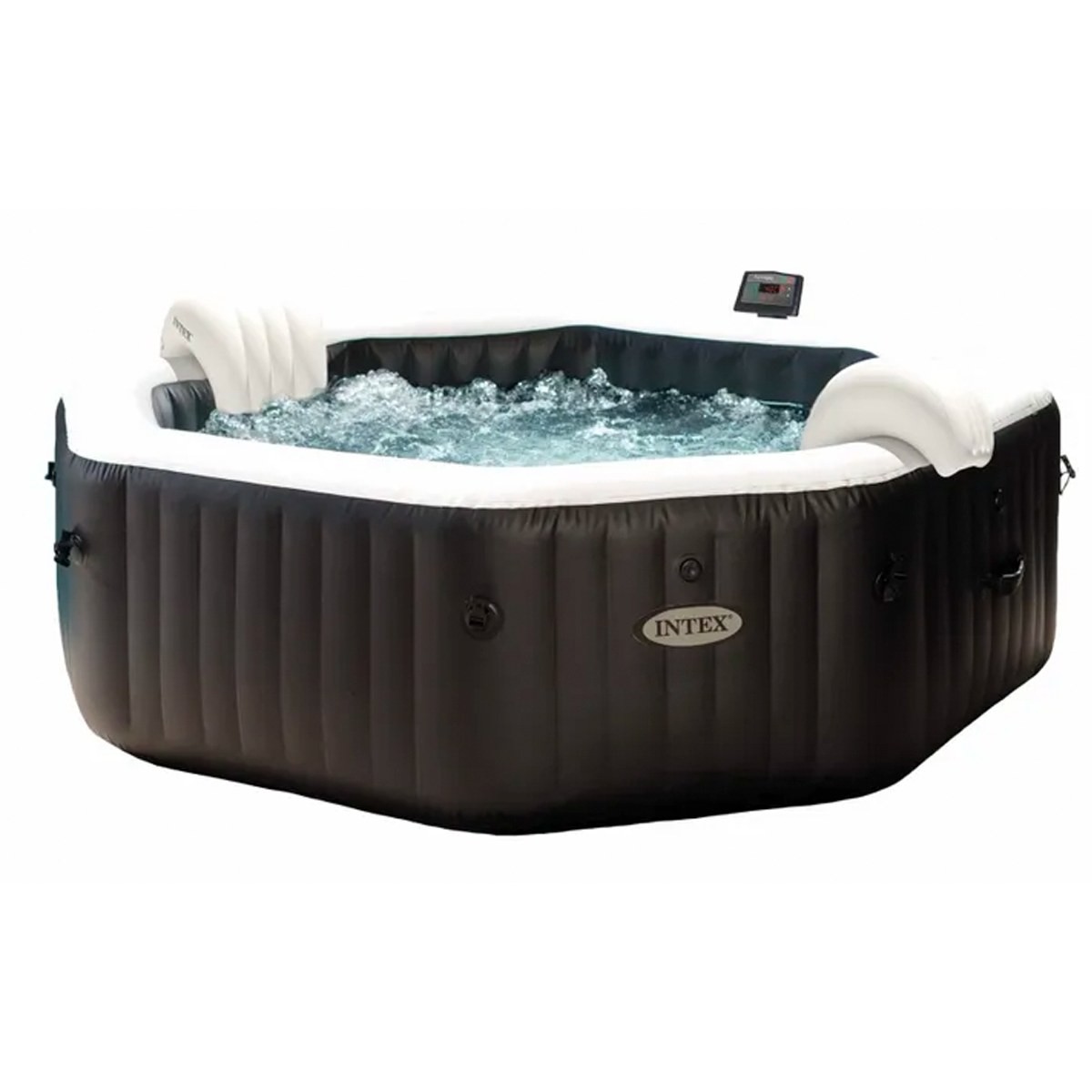 Intex PureSpa Jet & Bubble Deluxe Carbone + Aquatural Set Aroma Crystals + Wifi - 4 persoons