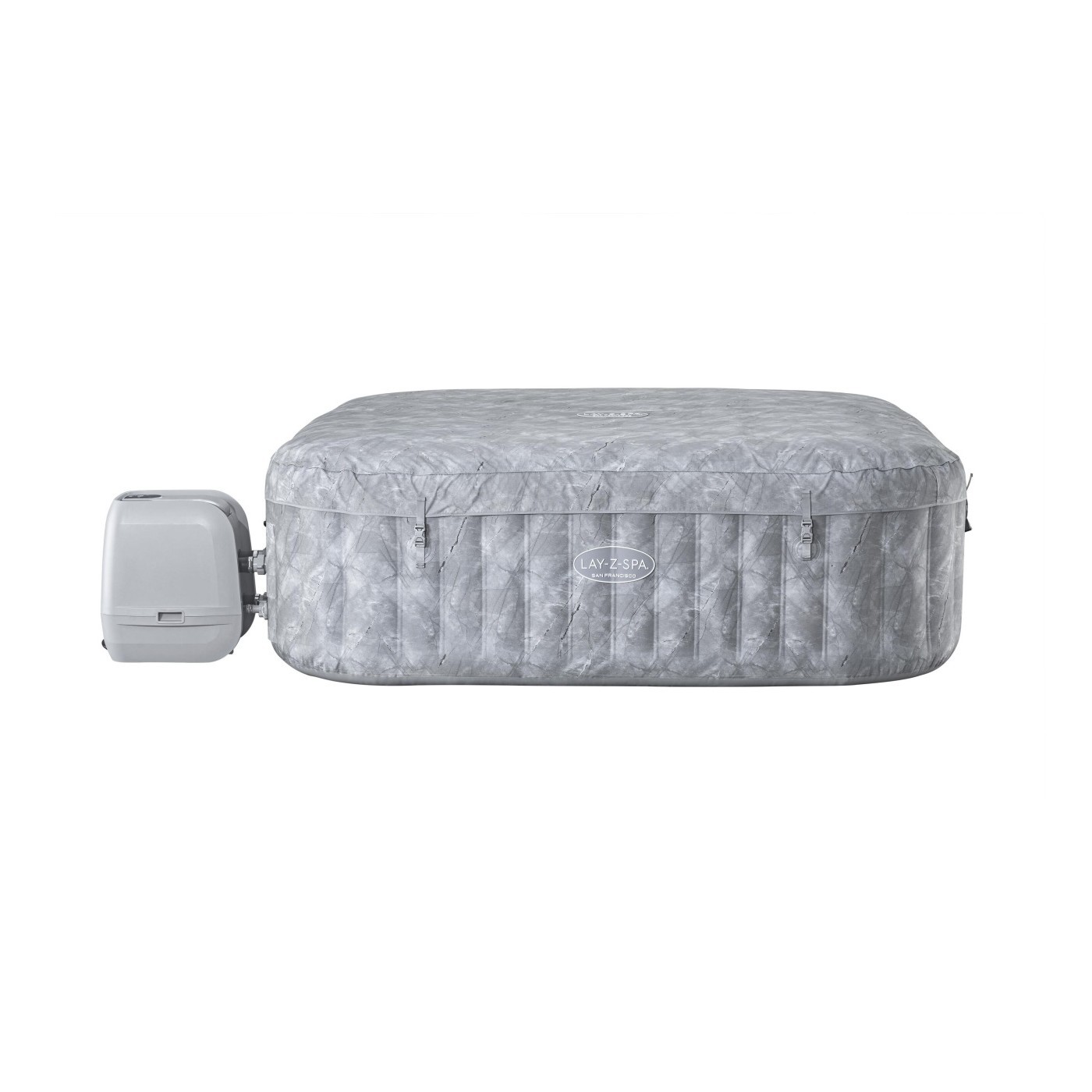 Bestway Spa Lay-Z San Francisco Hydrojet Pro 7 - Grijs Marmer - 7 Personen - 230x230x71 cm