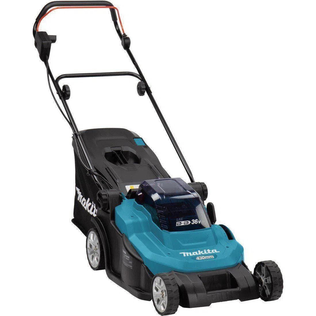 Makita DLM432PT2 2x18 V Grasmaaier (Blauw/zwart, Incl. 2 accu's en duo snellader)