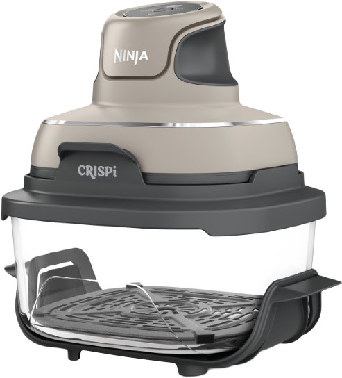 Ninja CRISPi 4-in-1 Airfryer FN101EUST — 3,8 L, glazen bakblik, grijs